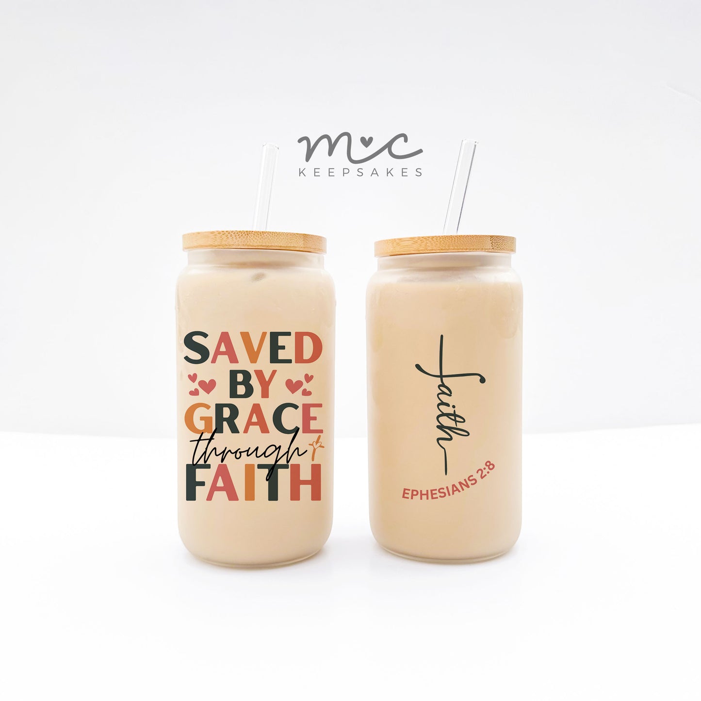 Saved by Grace Glass Cup