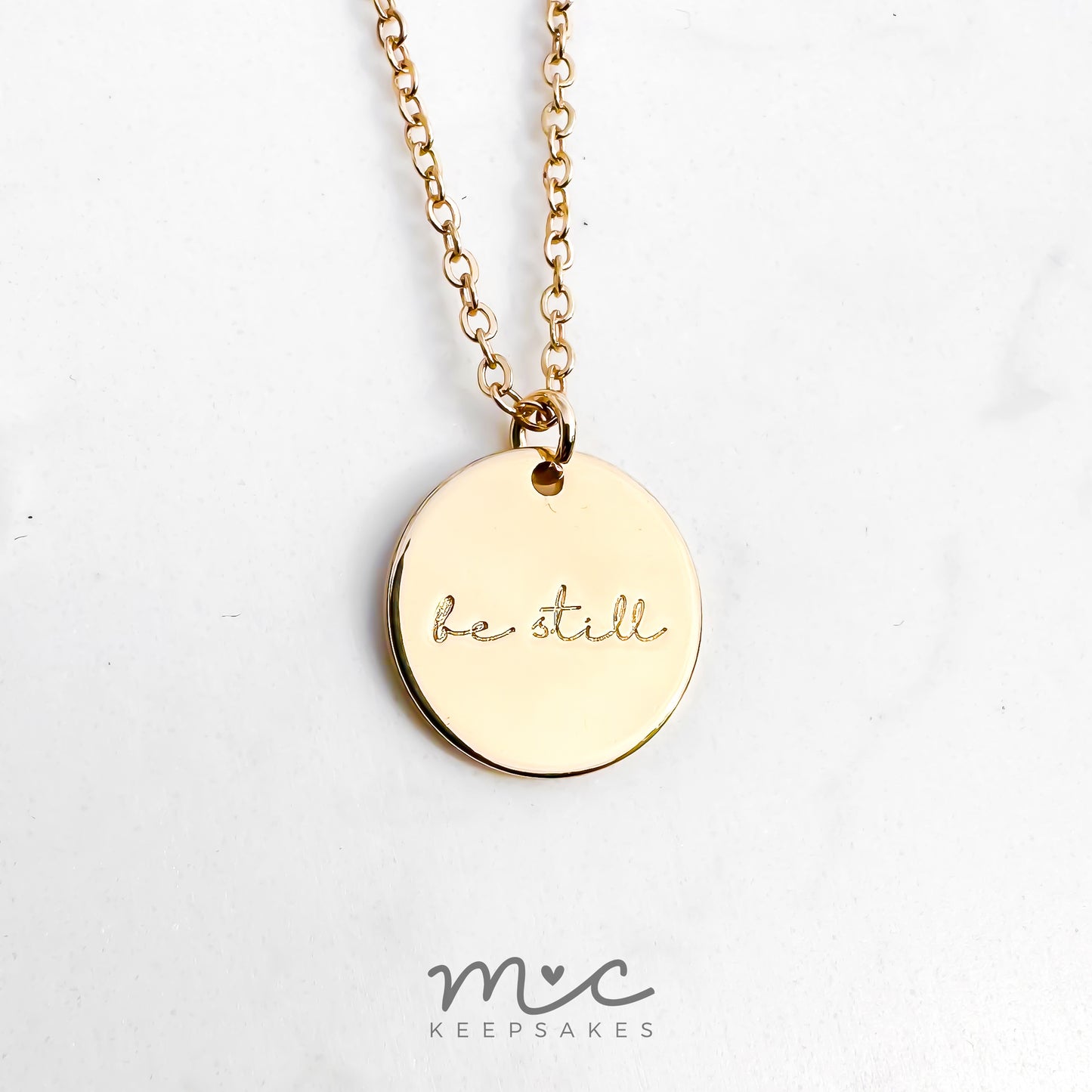 Faith Over Fear and Be Still Necklace