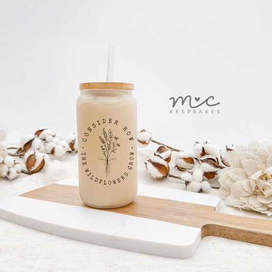 Created with Purpose Glass Cup